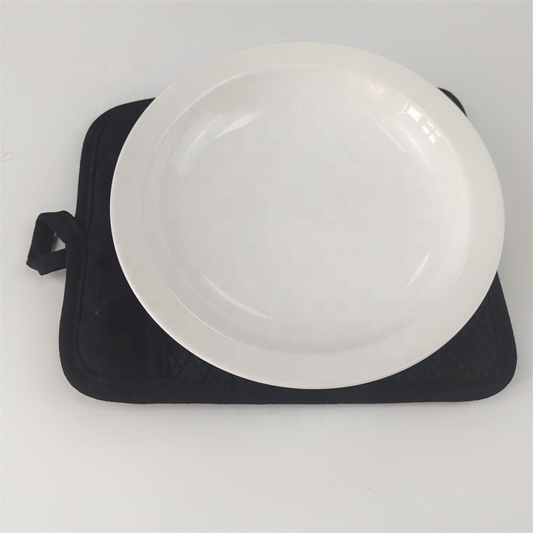 2 in 1 Cotton Oven Mitts Heat Resistant Cooking Mitts With Silicone Pad for Pot Holder Dish Trivet