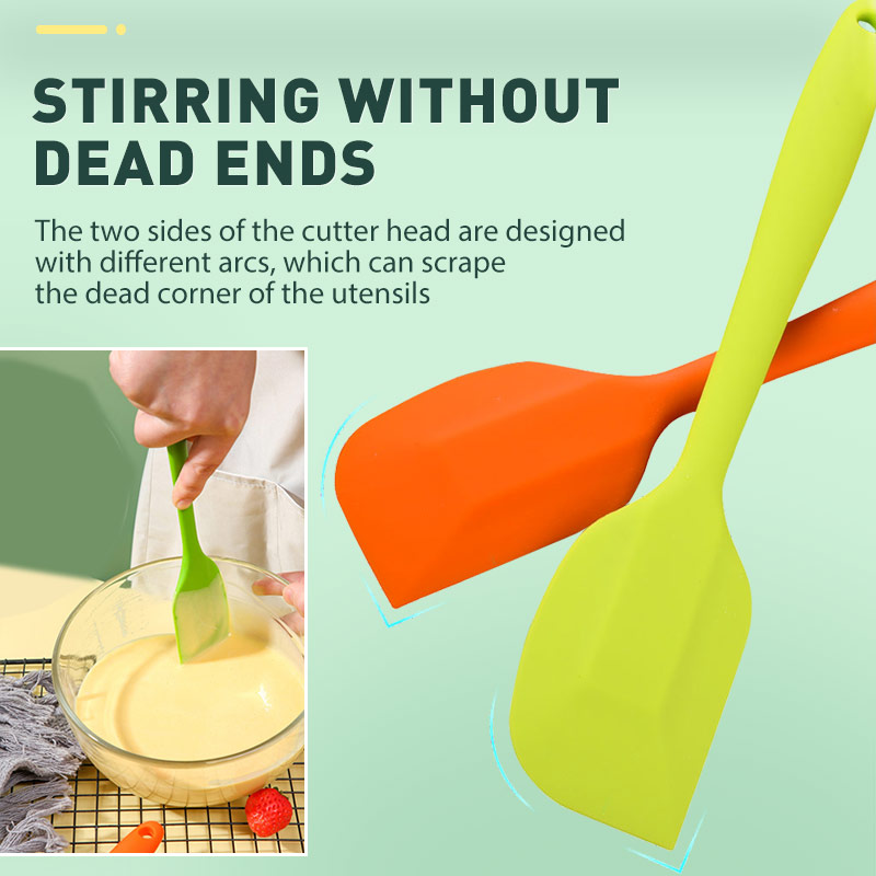 Wholesale Custom Printed Heat Resistant Silicone Non-Stick Kitchen Spatula Cream Mixing Baking Set