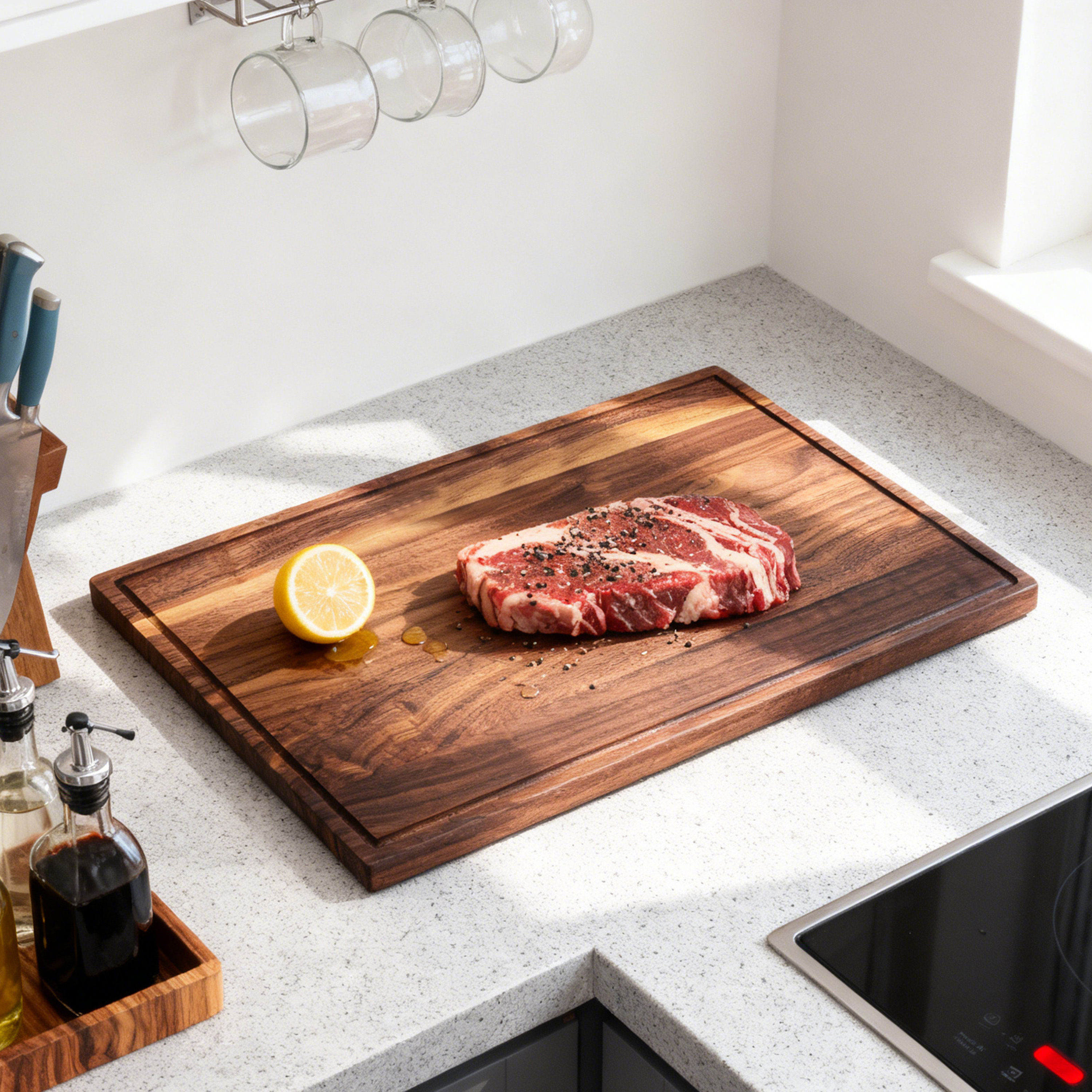 Factory Wholesale Thick Wood Cutting Board Anti-Slip Heavy Duty Chopping Board for Kitchen