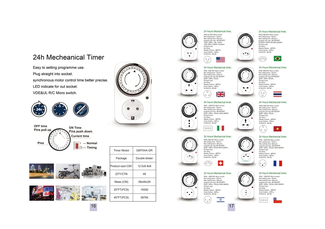 Electronic Digital Timer Switch Multi-Function Plug Kitchen Timer Outlet 7 Day 12/24 Hour Programmable Timing Socket