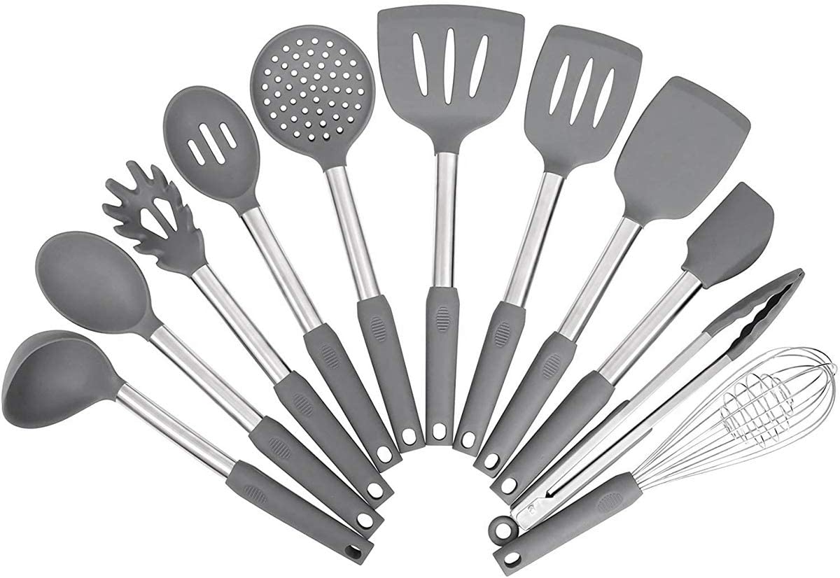 Custom Kitchen Utensils Tool Set Silicone Cooking Utensil Set Non-Stick Kitchen Utensil Cookware with Spatula