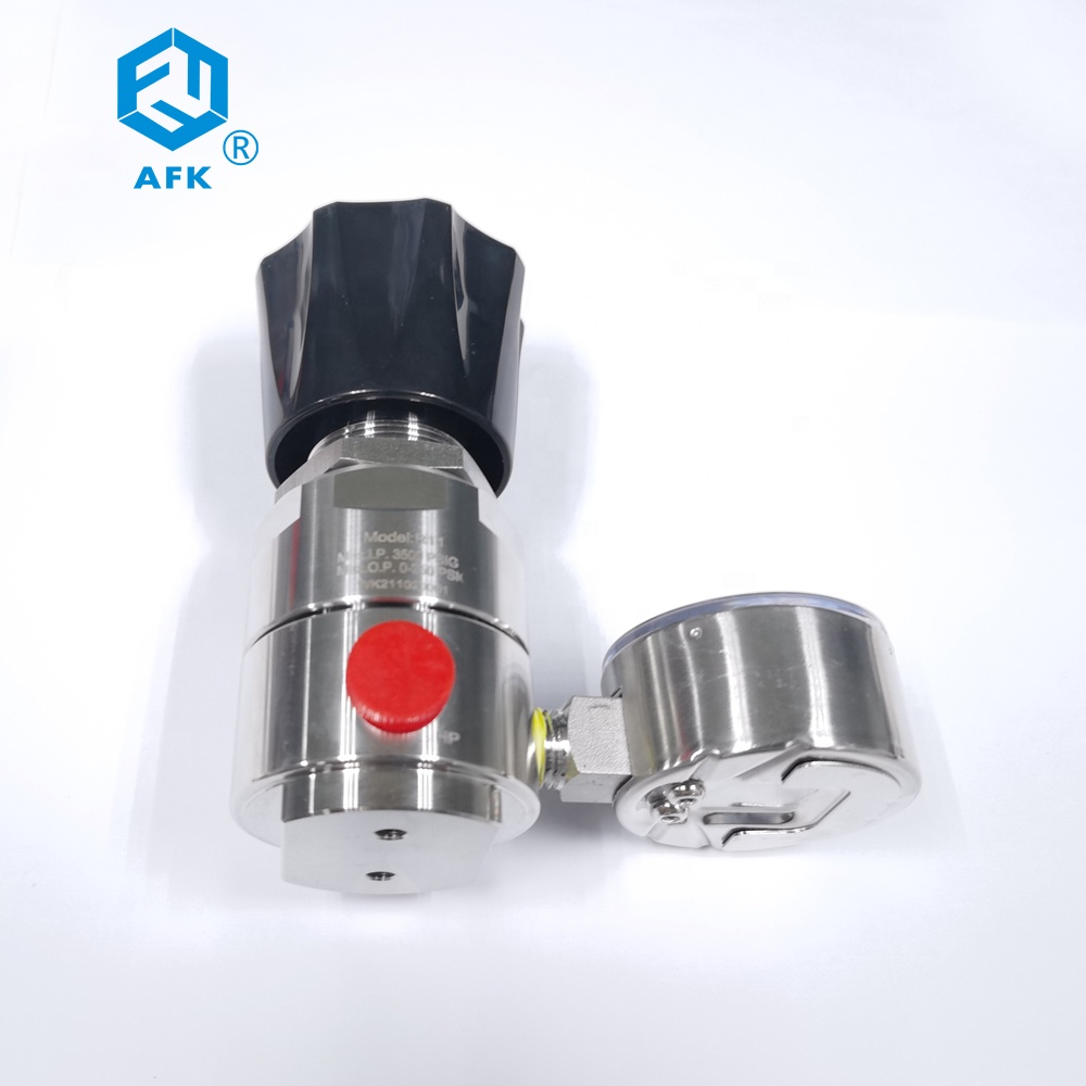 CE Heavy Duty Single Stage 2 Gauges Oxygen LPG Gas Regulator 300psi and 1.6MPa Stainless Steel Pipe Line Regulator