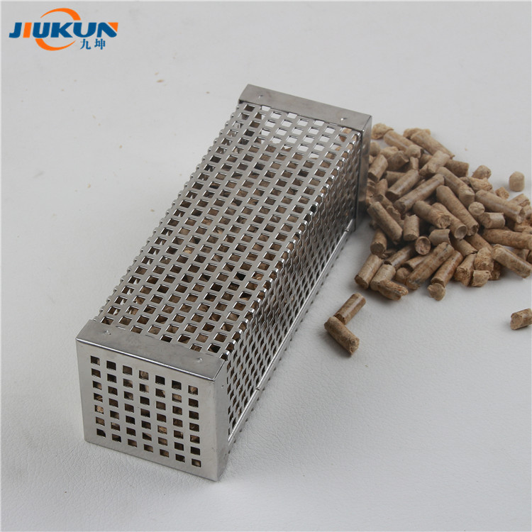 Stainless Steel Portable Square BBQ Wood Pellet Smoker 5 Hours Cold Smoking Tube for Camping and Cooking Metal Rotisserie