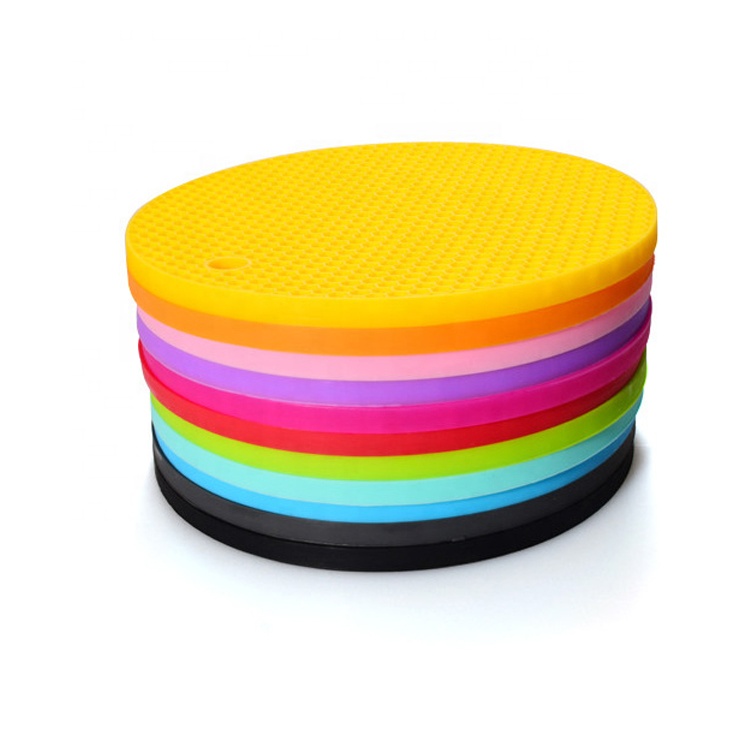 Silicone Pot Holder and Oven Mitts, Multipurpose Non-slip Insulation Honeycomb Rubber Hot Pads Trivet