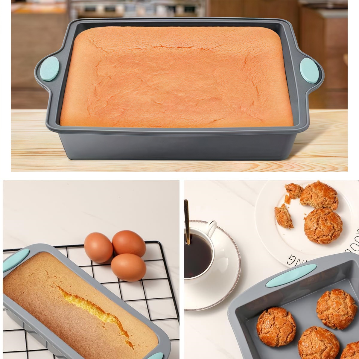 81-Piece Non-Stick Eco-Friendly Silicone Baking Pan Set Includes Cake Molds Baking Sheet Donut Muffin Pans Dishwasher Oven Safe