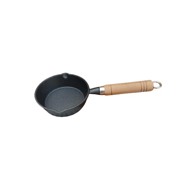 Factor Supply Cast Iron Skillet Frying Pan Cast Iron Griddle Cooking Set Griddle with Wood Handle