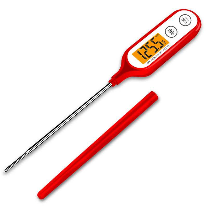 Instant Read Digital Meat Thermometer for BBQ Cooking, Waterproof Food Grade Probe Electronic Kitchen Thermometer for Water Milk