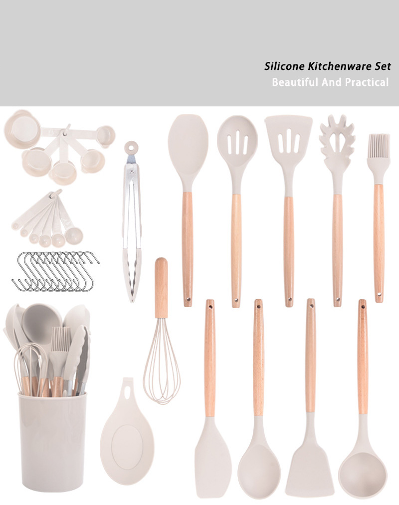 Silicone Spatula Kitchen Utensils Set
