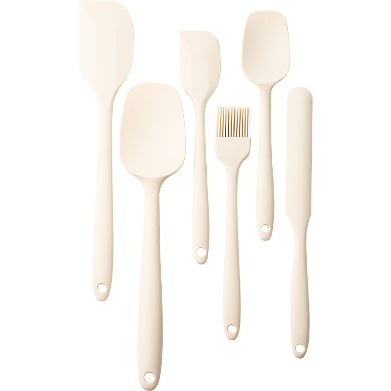 Reproduction Silicone Scraper 6-piece Baking Set Food Grade High Temperature Resistant Spatula Cream Brush Set