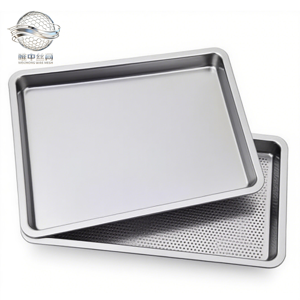Food Grade Aluminum &amp; Stainless Steel 304 Baking Sheet Pan - Non-Porous for Commercial &amp; Home Kitchen Use
