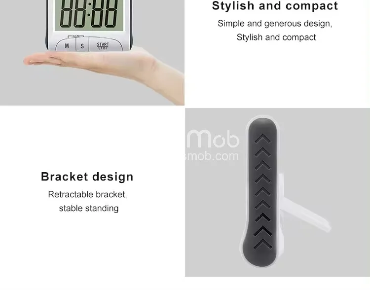 Countdown Timer Function Cute Hamburger Food Alarm Digital Clock Kitchen Timer DC101