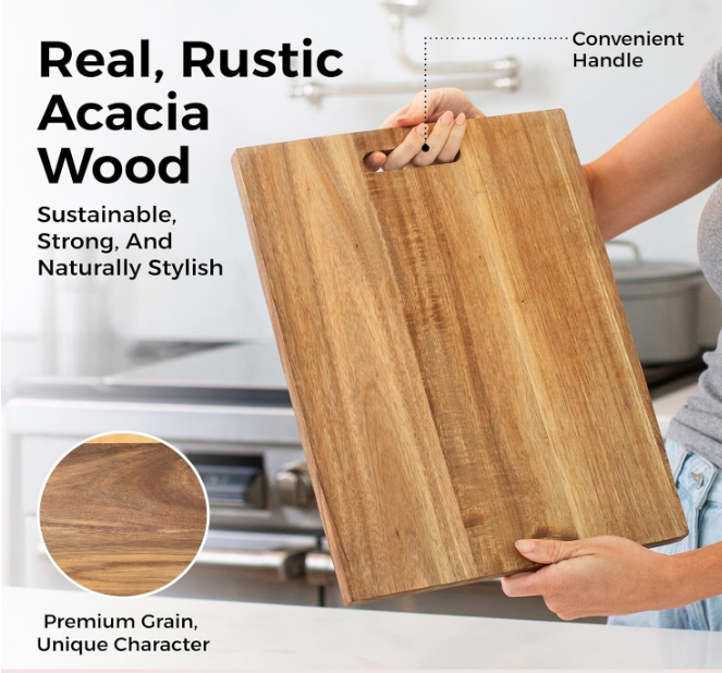 High Quality Modern Acacia Food Cutting Board Wooden Kitchen Butcher Block Solid Wood Chopping Blocks for Kitchen
