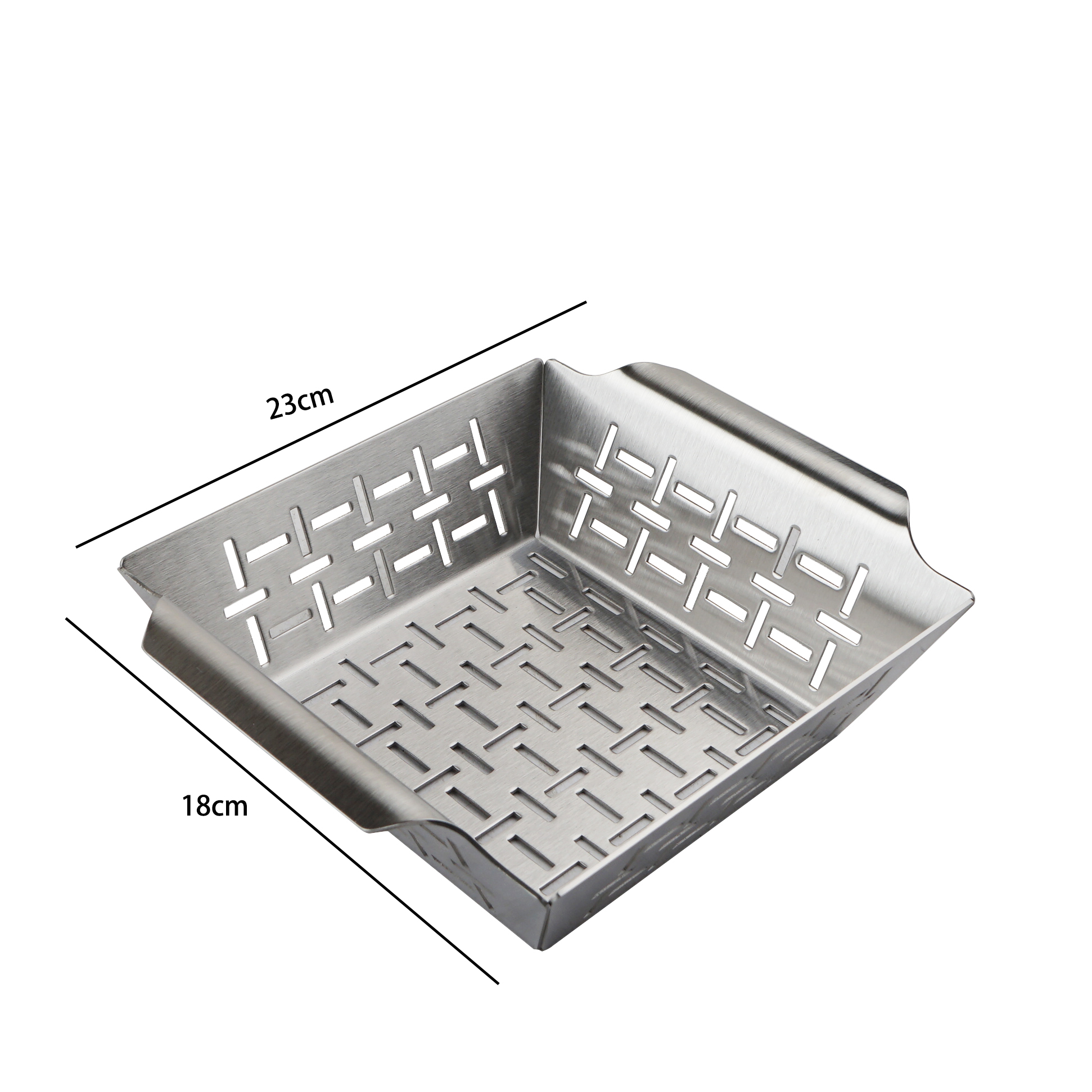 New Stainless Steel Baking Pan,BBQ Grill Basket &amp; Baking Sheet, Durable Oven Tray for Vegetable Meat Outdoor Camping Cooking