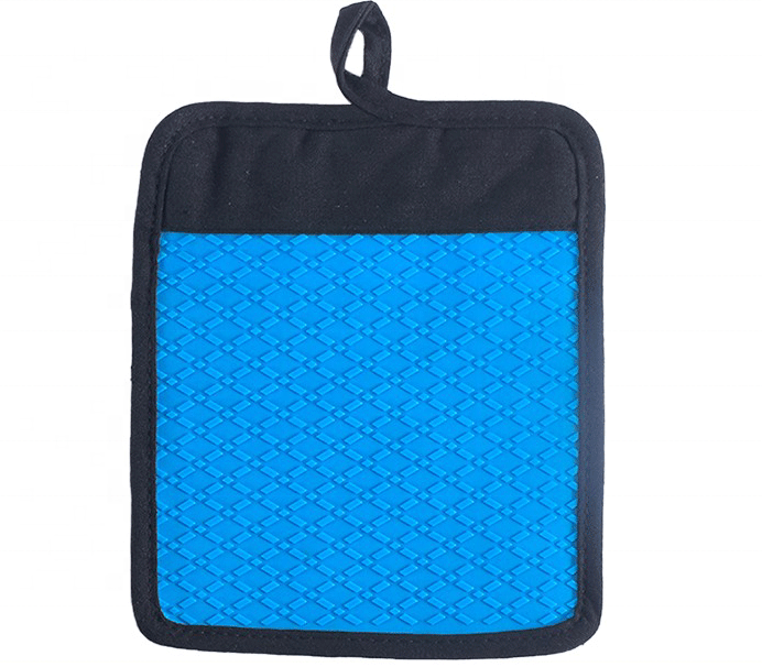 2 in 1 Cotton Oven Mitts Heat Resistant Cooking Mitts With Silicone Pad for Pot Holder Dish Trivet