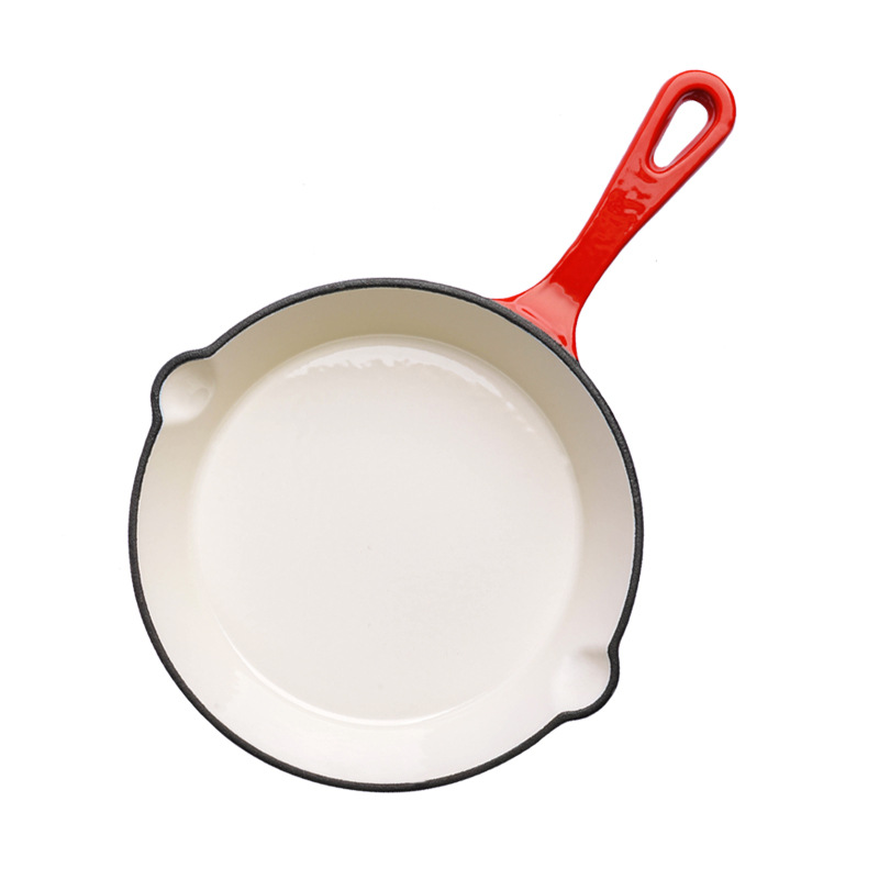 Little Happiness Cast Iron Light Luxury Design Easy Clean Frying Pan Home Use Small Skillet Omelets Steaks Compatible Induction