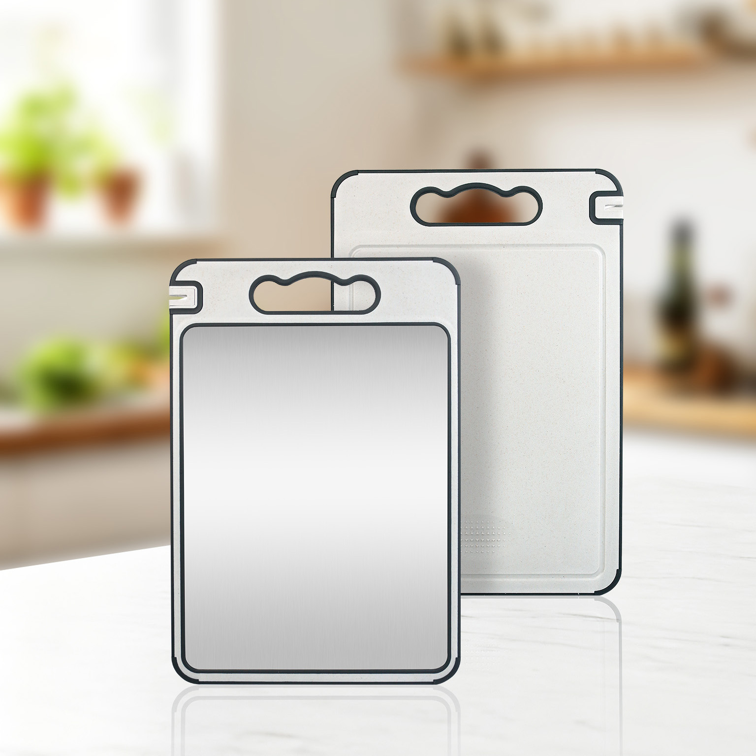 Hot selling titanium cutting board Double Side Pure Titanium PP Choping Board for Kitchen