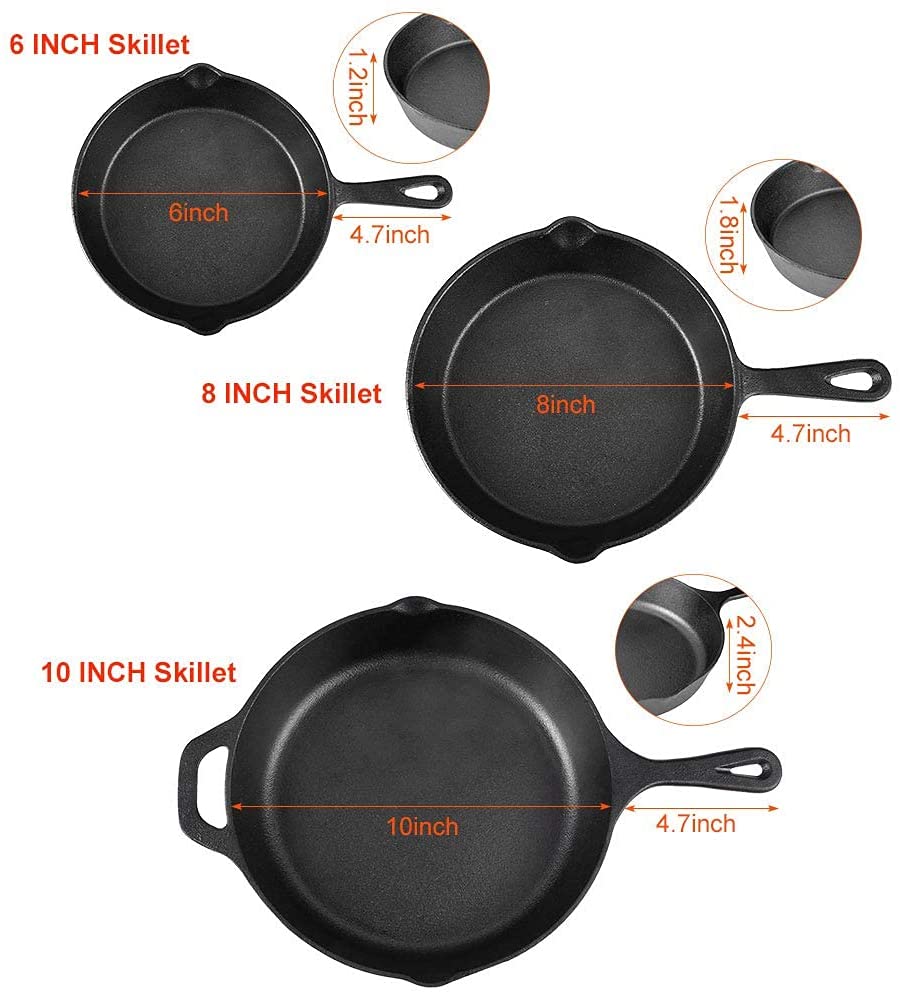 Cast Iron Skillet Set