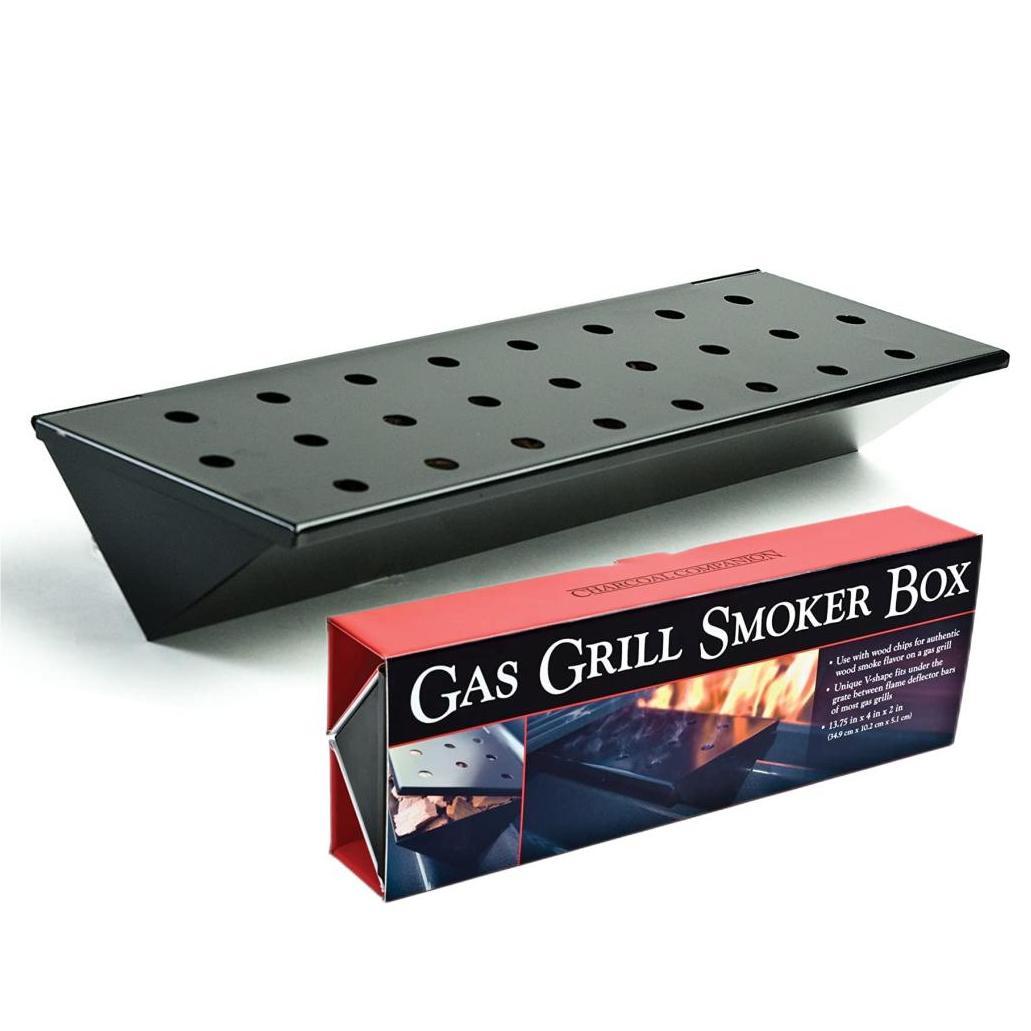 BBQ Accessories Heavy Duty Metal V-Shape Wood Chips Smoker Box for Pastrami Grilling Outdoor Barbecue