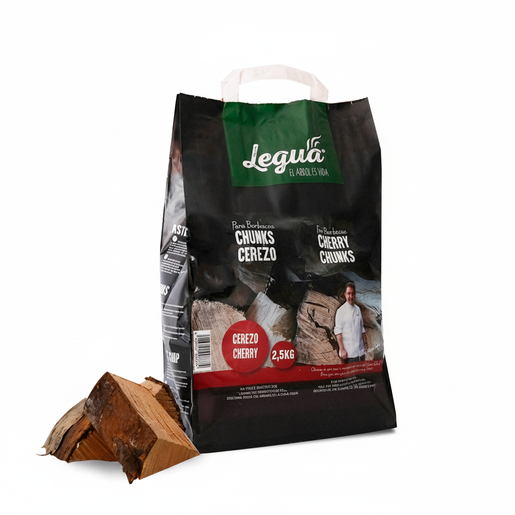 Legua High Quality Cherry Tree Wood Chunks for Natural Smoke Flavour on Your BBQ From Spain