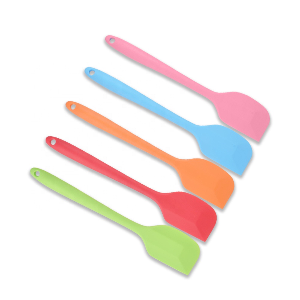 11inch Bpa Free One Piece Design Solid Heat-resistant Non Stick Kitchen Utensil Silicone Scraper Spatula for Baking Cooking