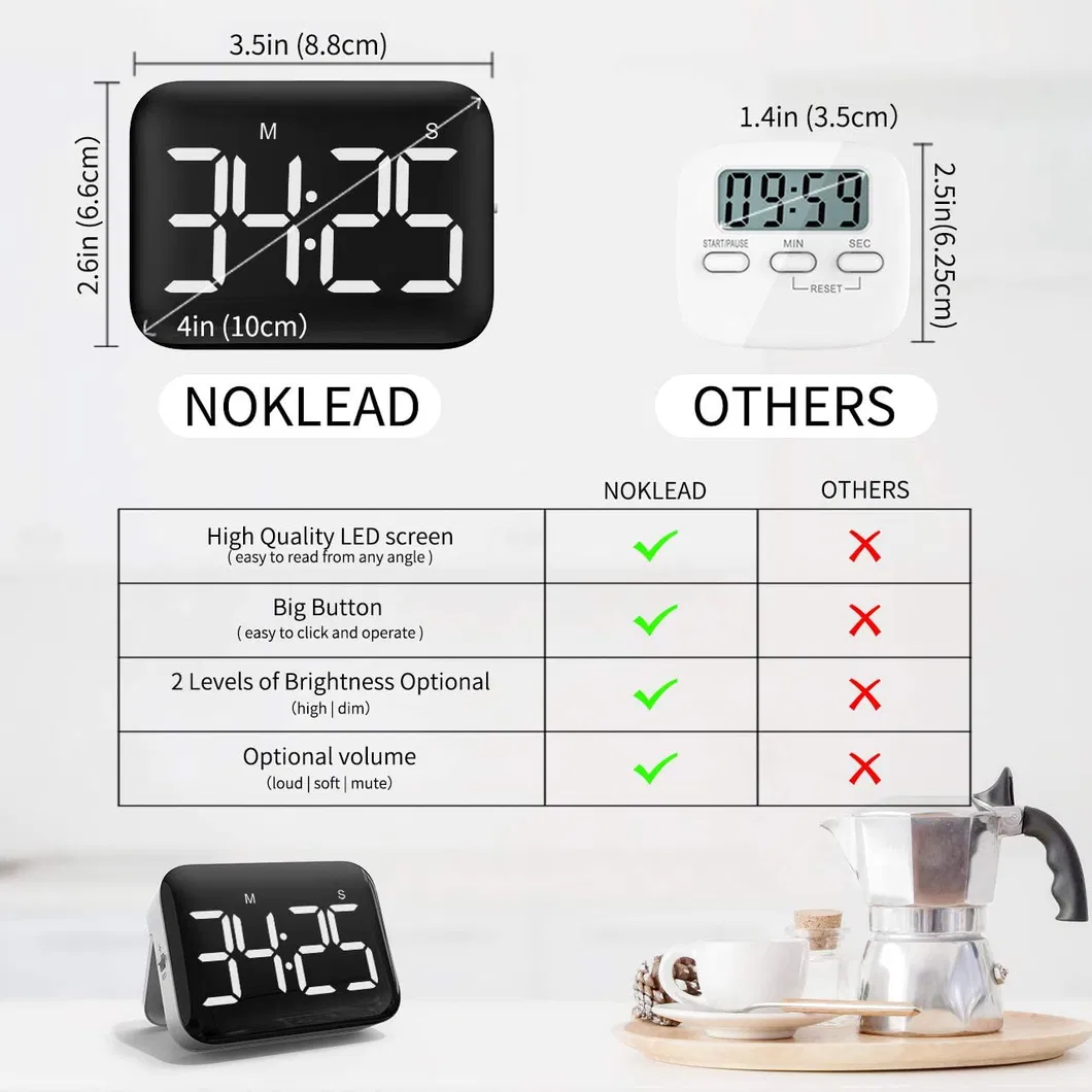 Large LCD Display Digital Kitchen Magnetic Countdown Timer