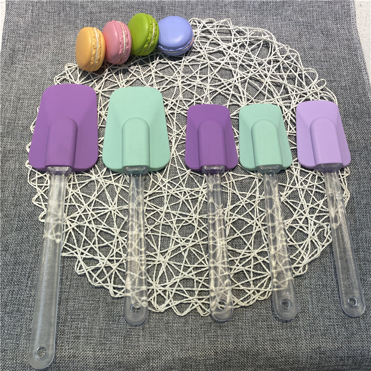 Silicone Scraper Spatula with Transparent Handles