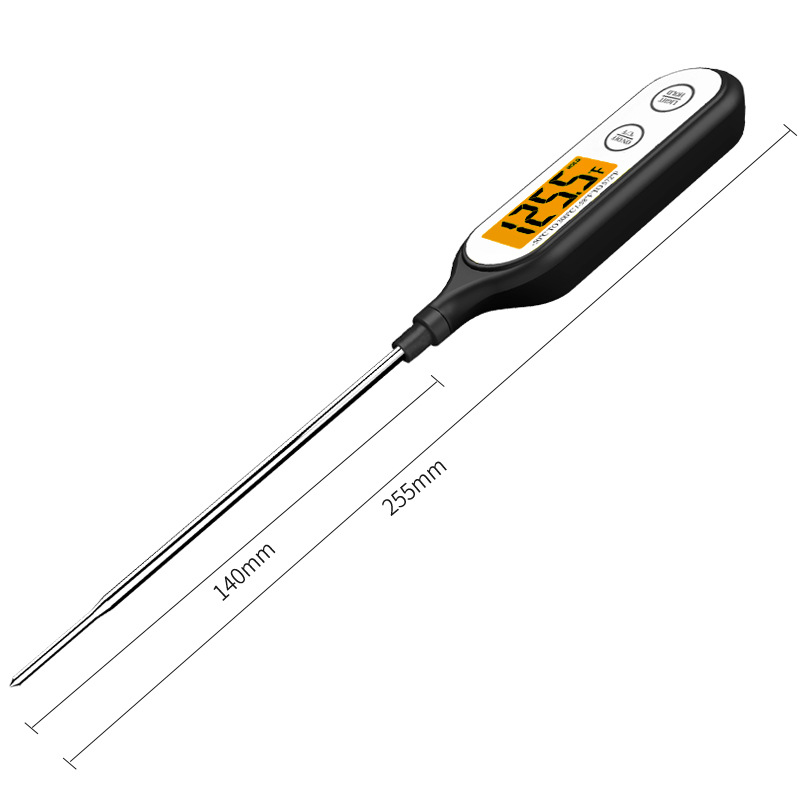 Instant Read Digital Meat Thermometer for BBQ Cooking, Waterproof Food Grade Probe Electronic Kitchen Thermometer for Water Milk