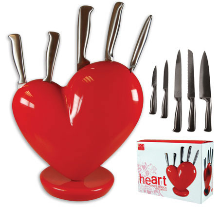 Amazing Heart Knife Block Red (HKB1223)