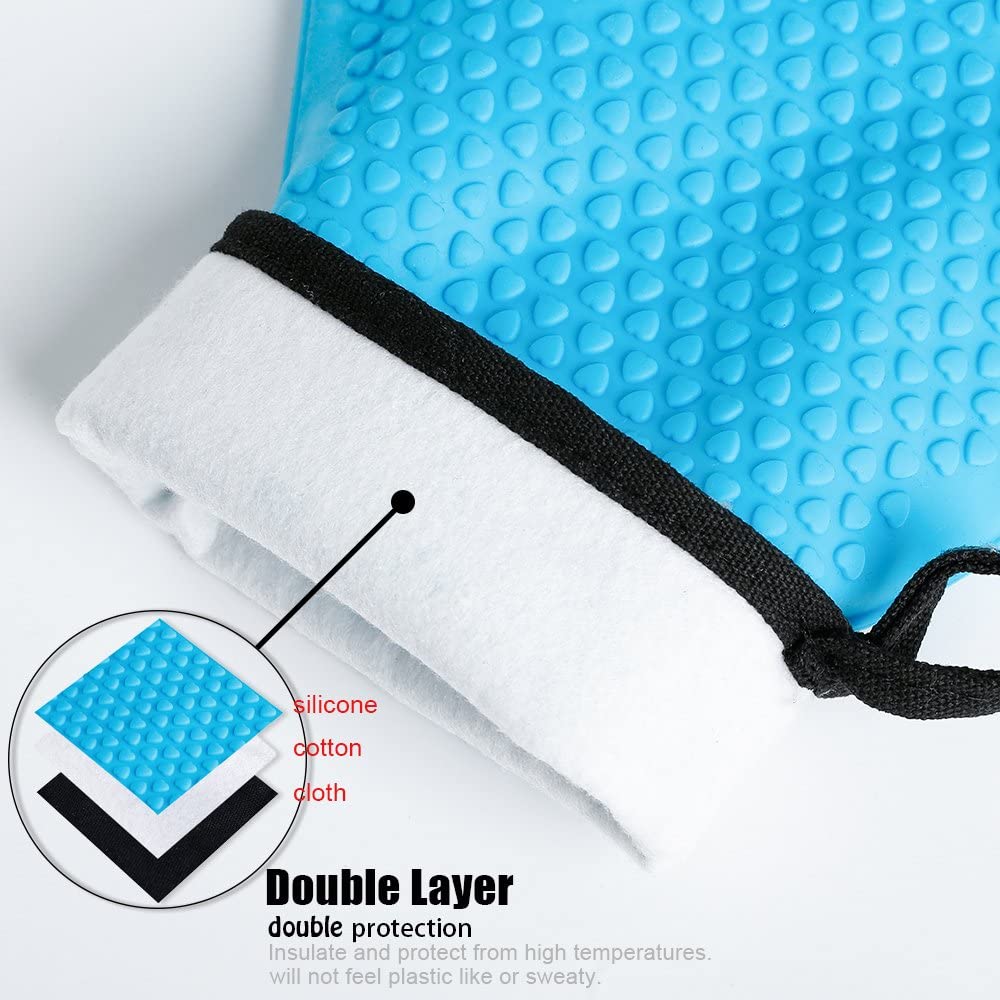 Non-Slip Heat Resistant Pot Holders Silicone Microwave Gloves Oven Baking Hot Pot BBQ Gloves Silicone Oven Mitt