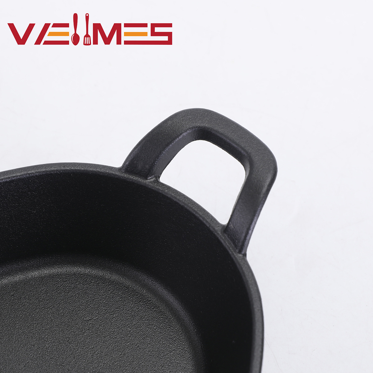 Pre-Seasoned Non-Stick Oval Cast Iron Sizzler Plate Dual Handle Steak Skillet for Restaurant &amp; Home Cooking