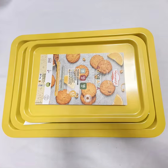 3Pcs Carbon Steel Non-Stick Baking Sheet Set Colorful Coating Eco-Friendly Durable Oven Safe Rectangle Metal Bakeware for Pans