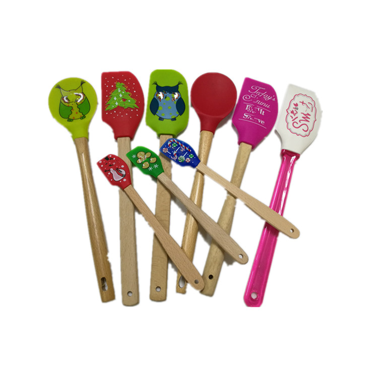 Heat Resistant Logo Printed Silicone Spatula Baking &amp; Pastry Tools Spatula Silicone Butter Kitchen Accessories Baking 1 Per Kit