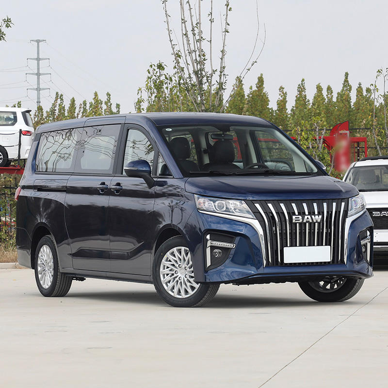 China New Brand BAW MPV Gasoline Petrol Car M7 4 Door 7 Seats Van Luxury Mini Bus Electric Used Car