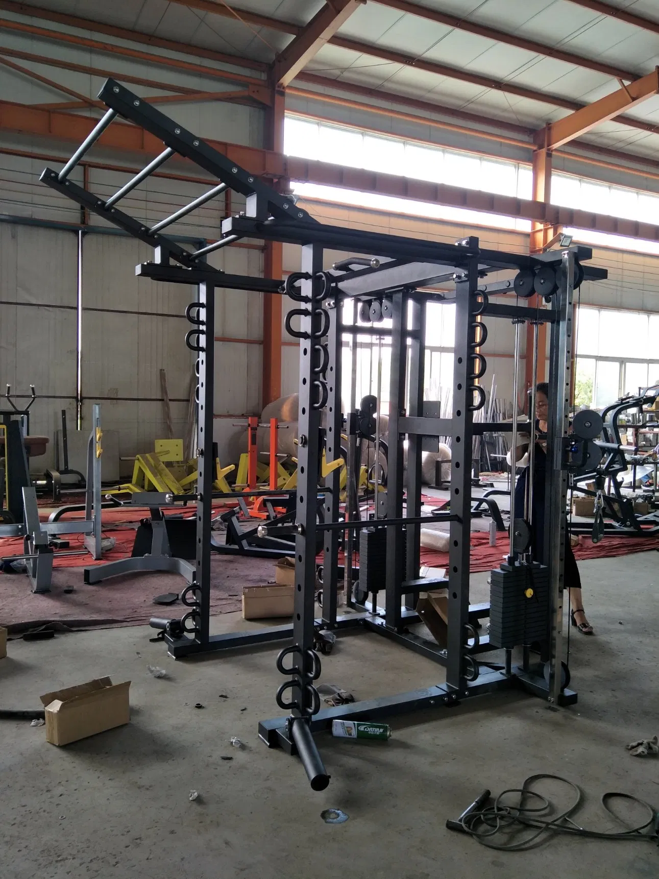 Multi Functional Smith Machine Cable Crossover for Gym