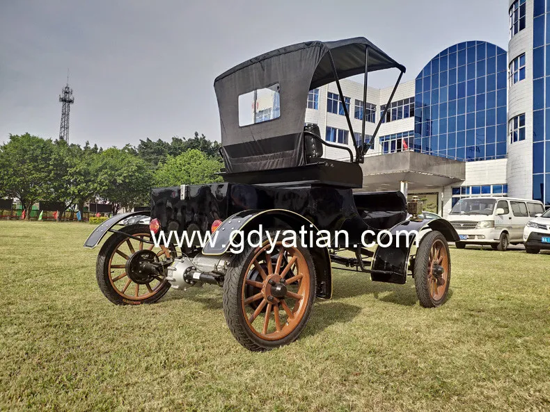 Old Style Electric Vintage Classic Car Side View