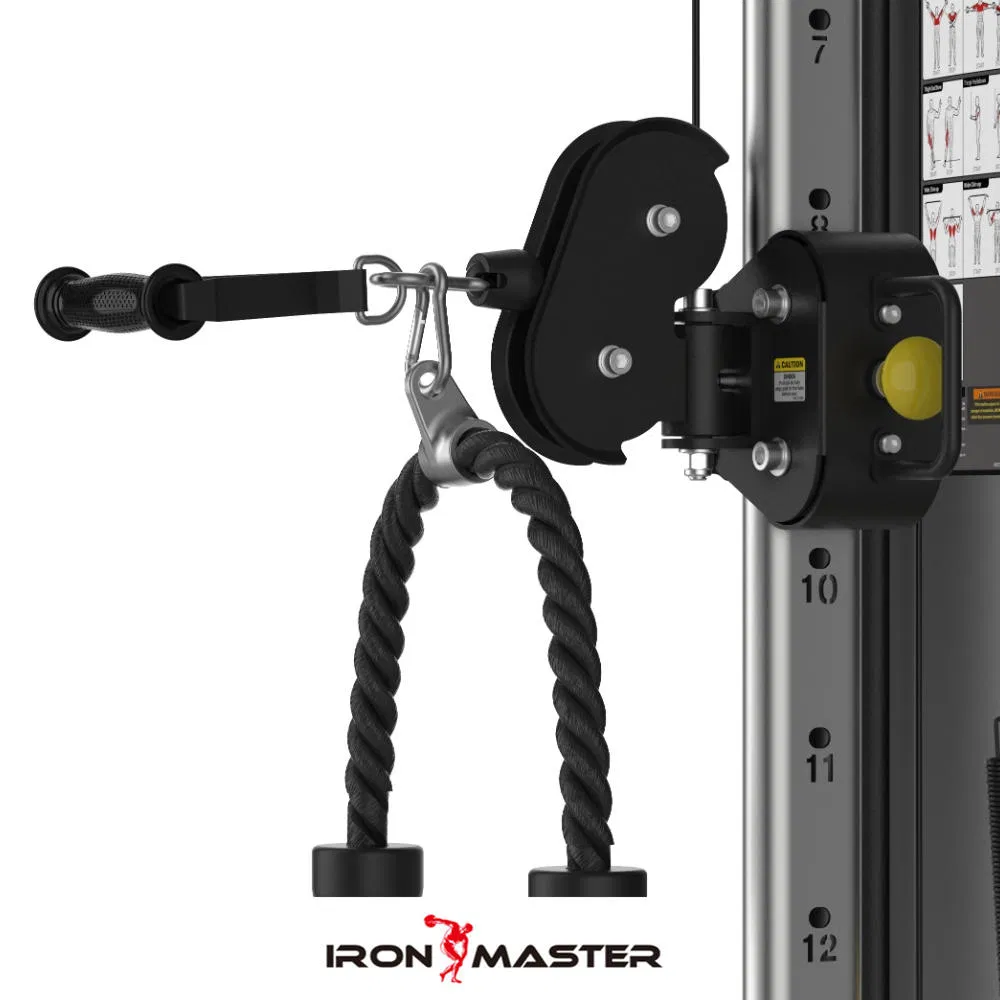 PT50&amp; Times; 100 Steel Cable Crossover for Full-Body Training - 426&amp; Times; 77cm Footprint