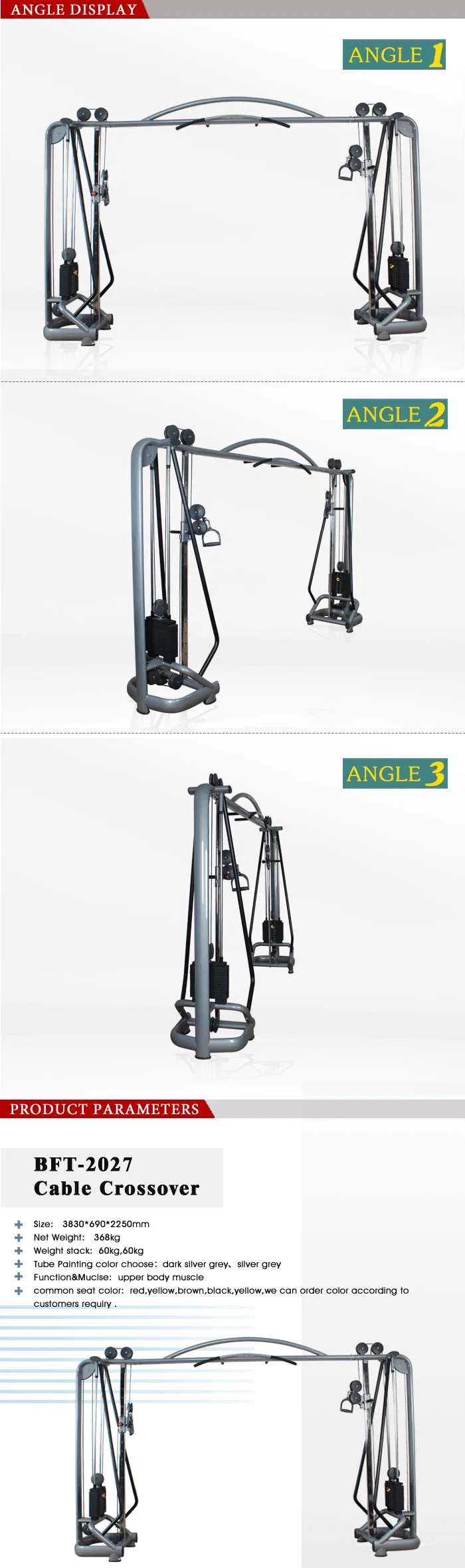 High Quality Commercial Fitness Equipment Cable Crossover