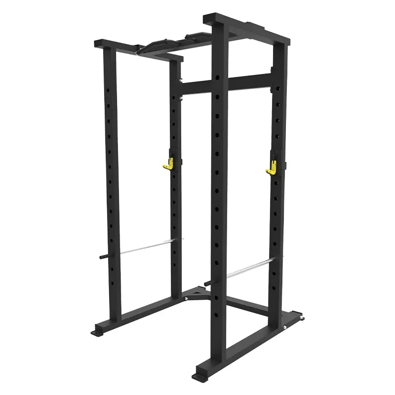 Commercial Power Cage with Cable Crossover System &amp; Weightlifting Attachments for Home Gym