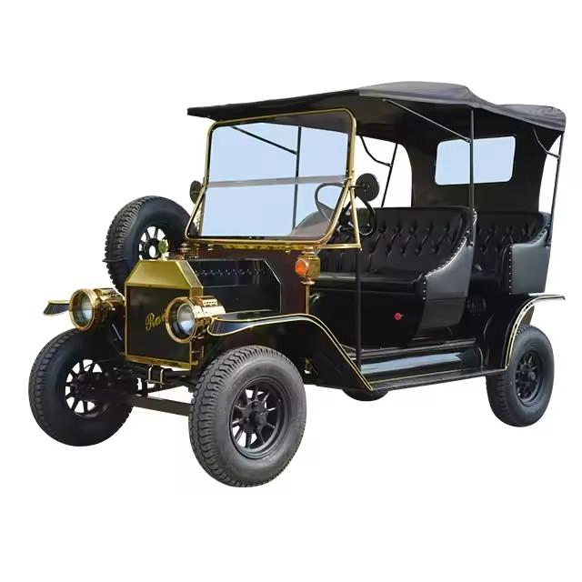 2025 2024 New 5 Seater Classic Electric Vintage Car Operated Classic Electric Sightseeing Car/Bus