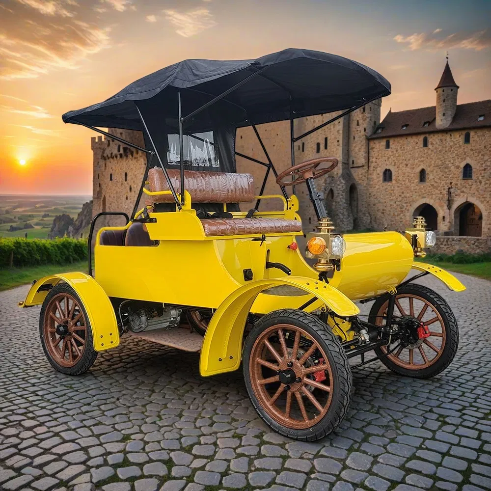 Replica Vintage Electric Car 1903 Style 4 Seater Classic Tourist Sightseeing Vehicle