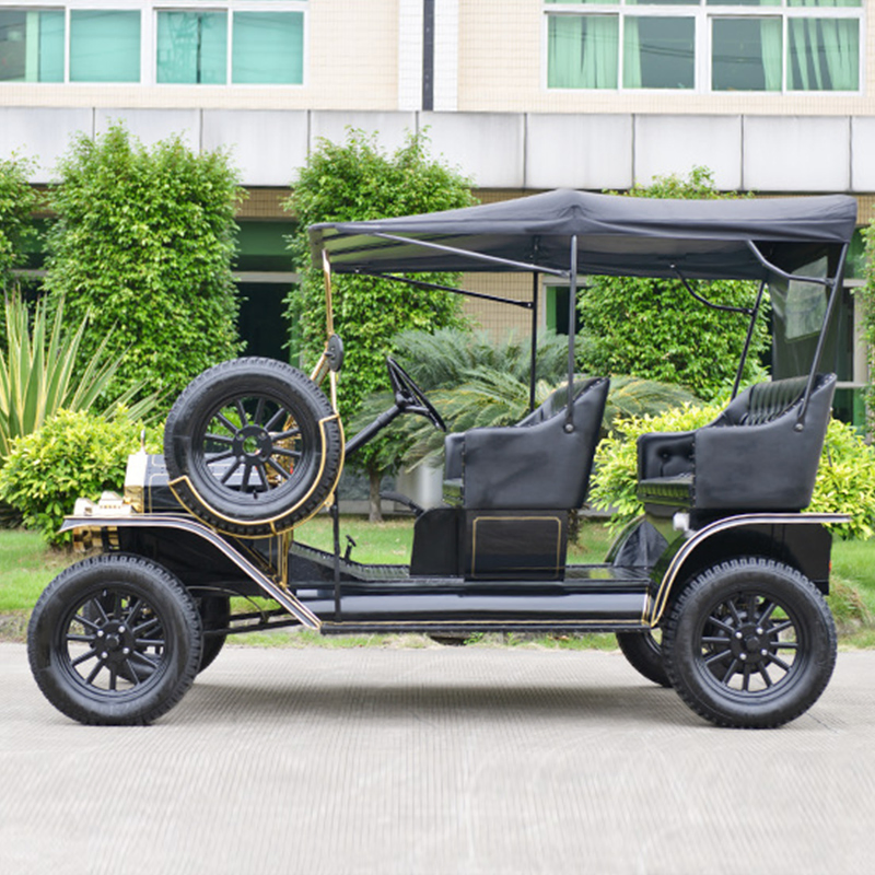 Retro Electric Vintage Car, Classic Sightseeing Vehicle for Theme Parks, Weddings, and Hotel Services