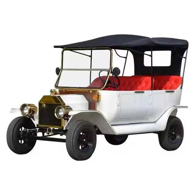 2025 2024 New 5 Seater Classic Electric Vintage Car Operated Classic Electric Sightseeing Car/Bus