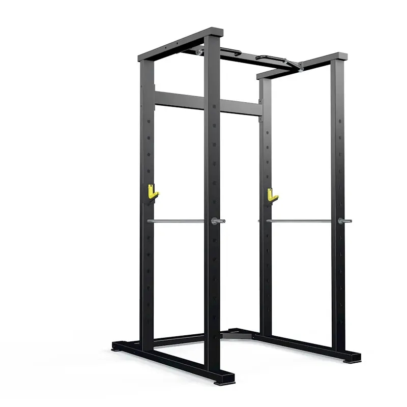 Commercial Power Cage with Cable Crossover System &amp; Weightlifting Attachments for Home Gym