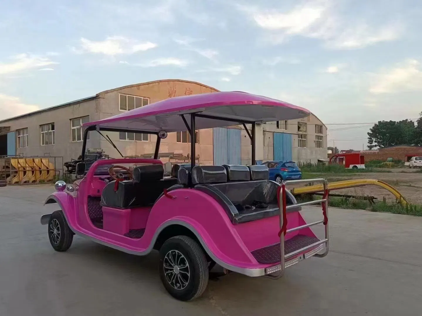 72V Battery Powered Motor 8 Seaters Electric Golf Cart Sightseeing Vintage Classic Car