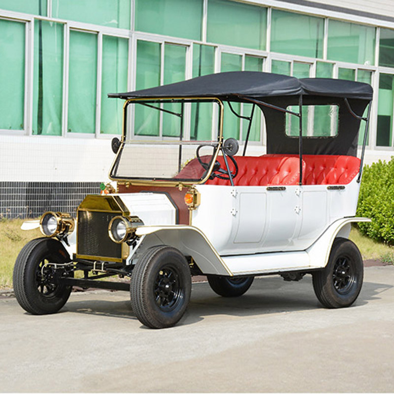 Retro Electric Vintage Car, Classic Sightseeing Vehicle for Theme Parks, Weddings, and Hotel Services