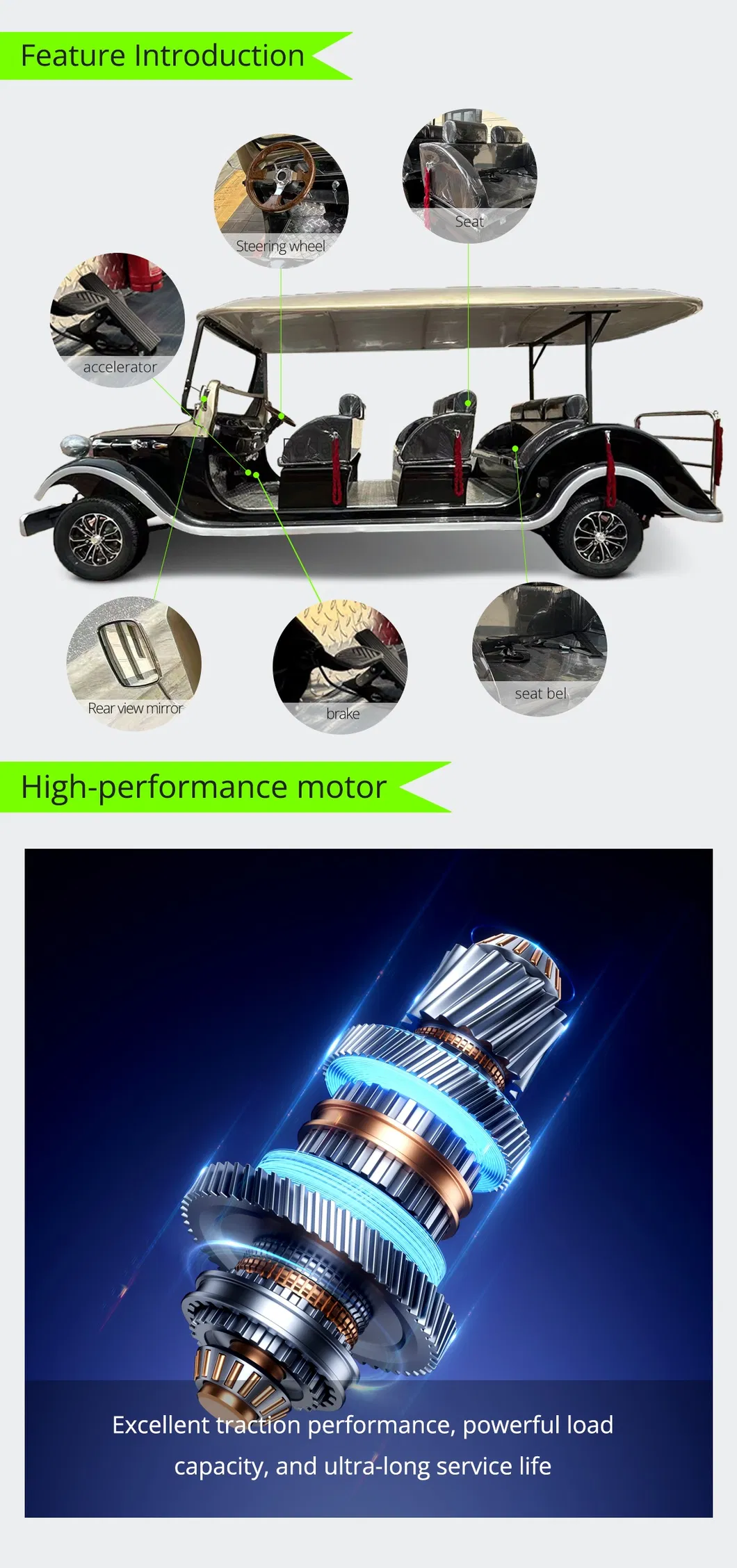 Electric Sightseeing Bus Side View
