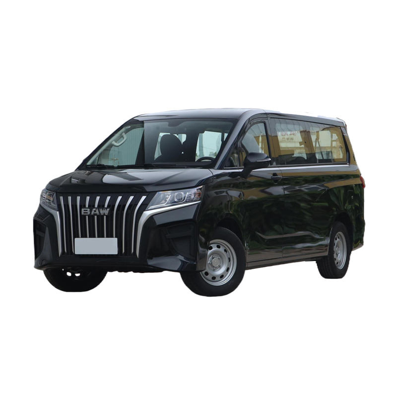China New Brand BAW MPV Gasoline Petrol Car M7 4 Door 7 Seats Van Luxury Mini Bus Electric Used Car