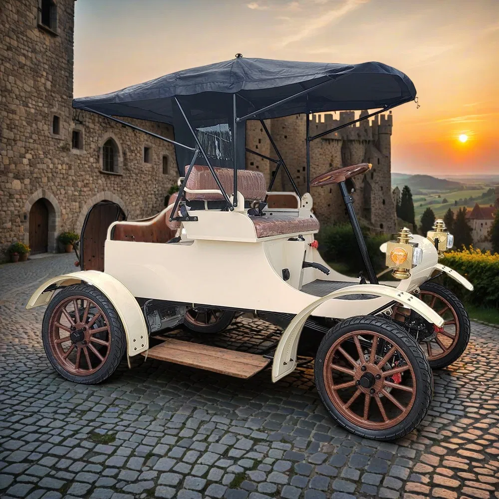 Replica Vintage Electric Car 1903 Style 4 Seater Classic Tourist Sightseeing Vehicle