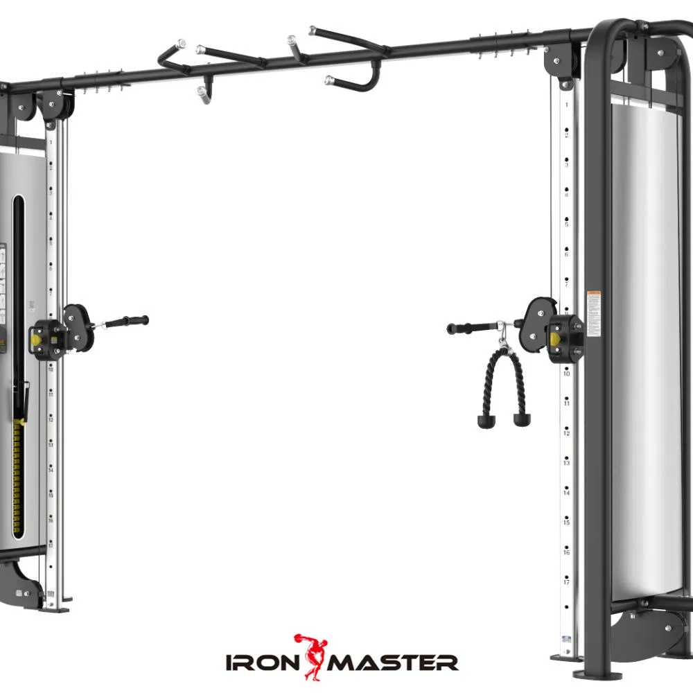 PT50&amp; Times; 100 Steel Cable Crossover for Full-Body Training - 426&amp; Times; 77cm Footprint