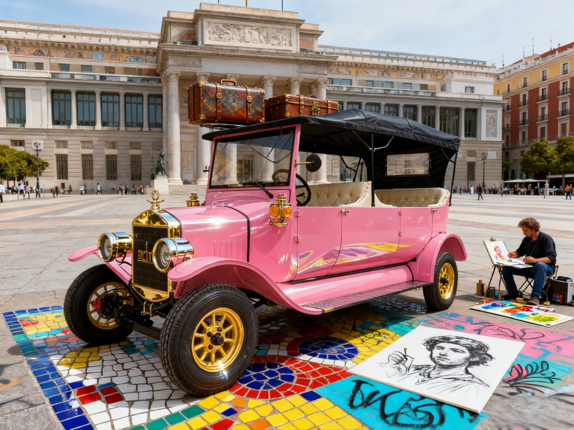 Yatian Model T Classic Electric Vintage Car with Doors